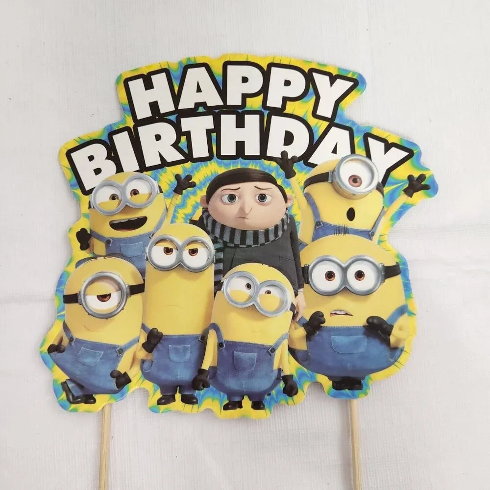 Minions Birthday Party Cake Topper Paper